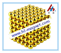 Neodymium magnet ball-GOLDEN COATED