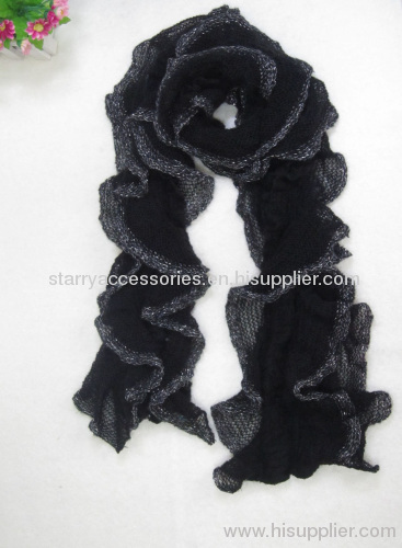 100% acrylic black scarf