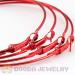 Red Plain Silver Hoop Earrings Wholesale