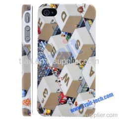 Characters Pattern Hard Case for iPhone 4 4S