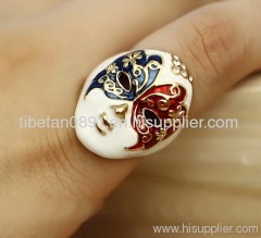 China Tribal Masks Ring