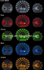 Techqi Super Bright & Wide Angle T5 (aka T4) 3528chip SMD LED Wedge Light Bulbs Instrument Cluster, Dash Lights