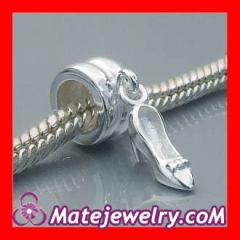 Silver european shoes charm