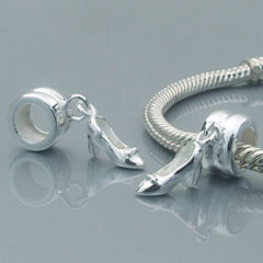 european Solid Sterling Silver Charm Jewelry Beads Dangle Shoe