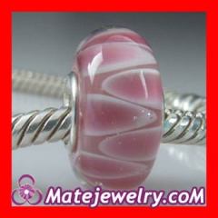 european pink glass beads