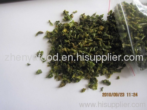 dehydrated green bell pepper/green sweet bell pepper piece/flake/slice/grain/granule/cube/particle3*3mm 6*6mm9*9mm