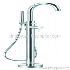 Single lever bath/shower mixer foor-mounted