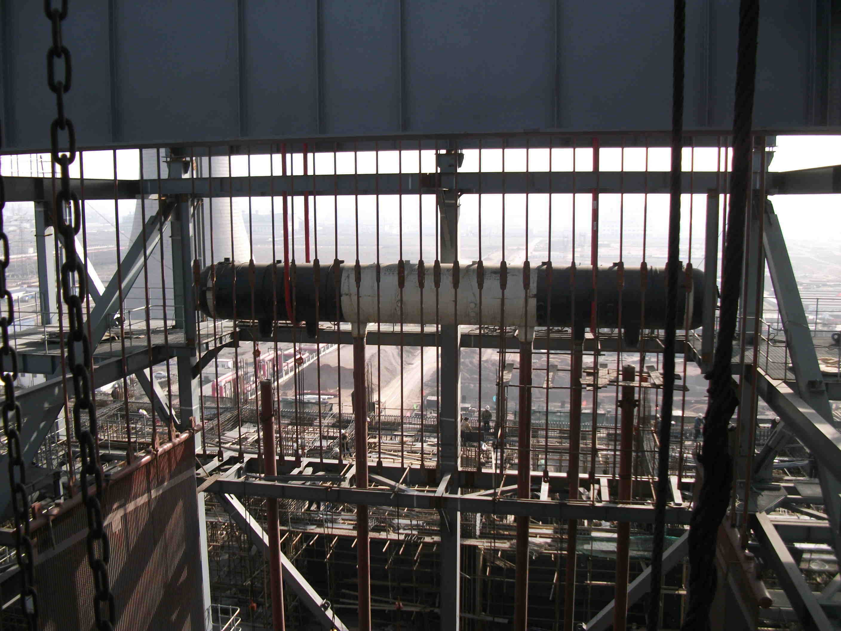 boiler structure in construction