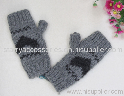 100% acrylic knitted winter gloves