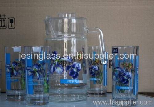 Jesin Glass pot with cups