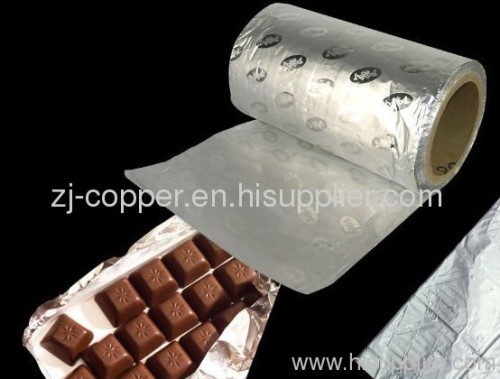 aluminum paper ; wrapping chocolate