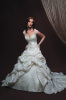 A-line off the shoulder Satin Floor-length Wedding Gown