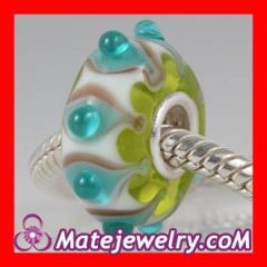 european lampwork glass beads 925 sterling silver core suit european style jewelry