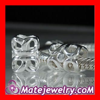 Bow knot silver beads