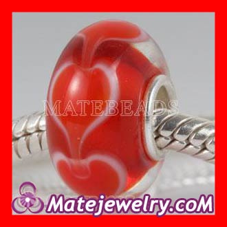 european lampwork heart beads