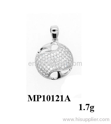 2012 new arrival charming micro setting silver pendant