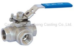 3-WAY SCREWED BALL VALVE