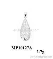 new hot silver micro pave pendant
