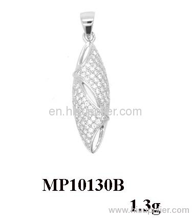 new hot silver micro pave pendant