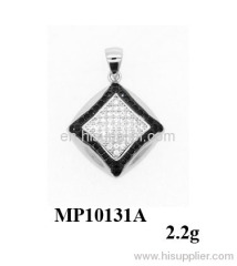 MIcro Pave Setting Square Pendant