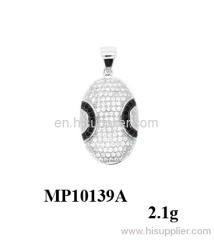 new hot silver micro pave pendant