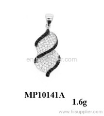 new hot silver micro pave pendant