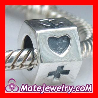 sterling silver heart cross anchor charms