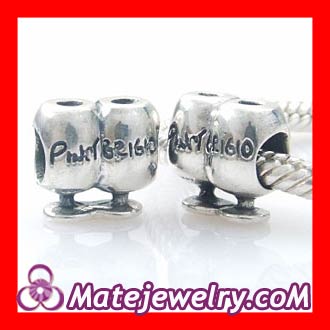 sterling silver Wine glasses pinot grigio bead charms