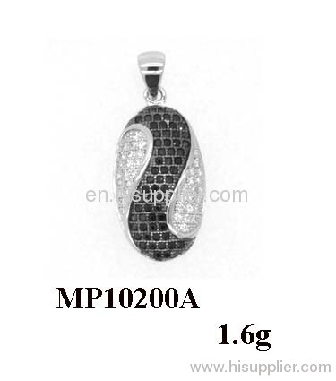Zirconia and Spinel 925 Sterling Silver Pendant
