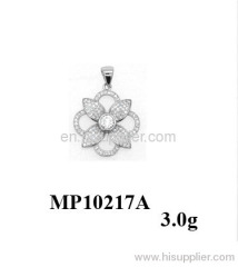 Flower Shape 925 Sterling Silver Pendant