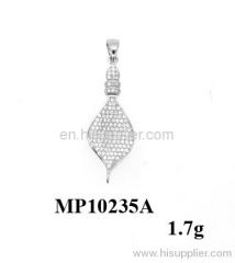 new hot silver micro pave pendant