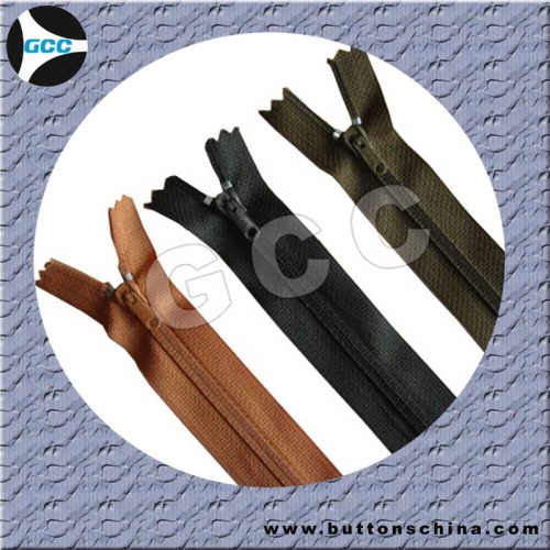 nylon L-type zipper for woven garments