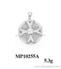 new hot silver micro pave pendant