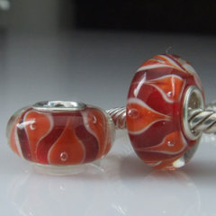 european glass charms cheap with 925 sterling silver single core