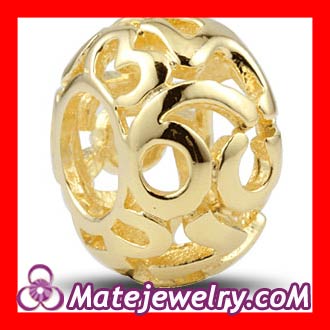 Gold lucky number beads