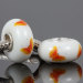 butterfly glass beads Silver single core