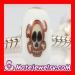 painted skull beads Silver