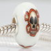 painted skull beads Silver