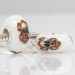 painted skull beads Silver