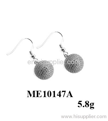 new hot silver micro pave earring