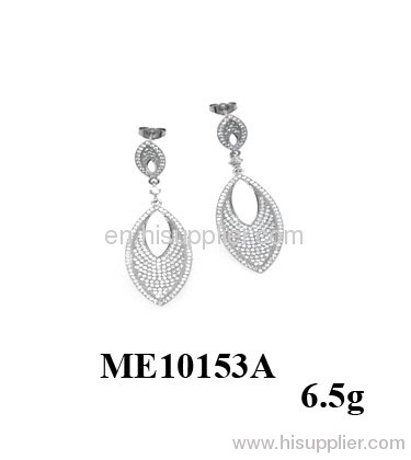 hot micro setting sterling silver earring