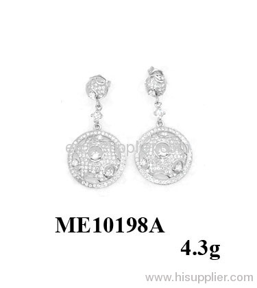 2012 Round Drop Sterling Silver Earring