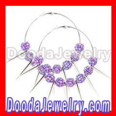 Swarovski crystal ball spikes earrings