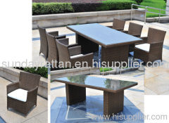 outdoor pe rattan dining set -chair