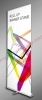 Bamboo roll up banner stand