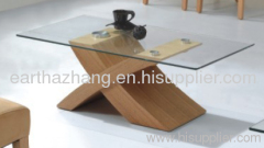 "x" shape glass coffeet able