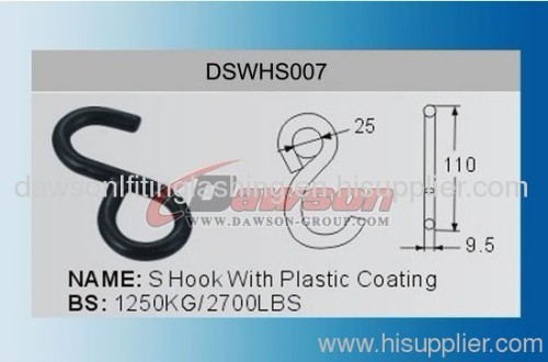 1250KG S Hook With Plastic Coating, China Manufacturers