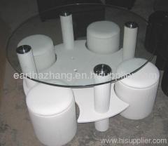 new style glass coffee table set