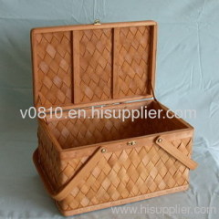 wooden hamper