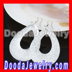 Wholesale Celeb Inspired Rhodium Bamboo Earrings